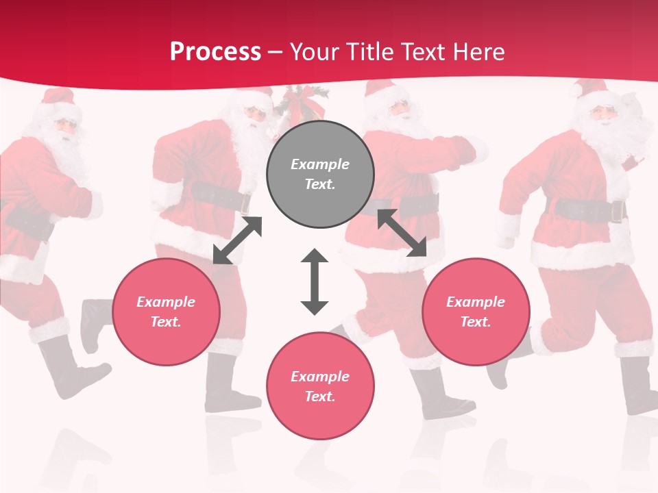Isolate Santa Clock PowerPoint Template