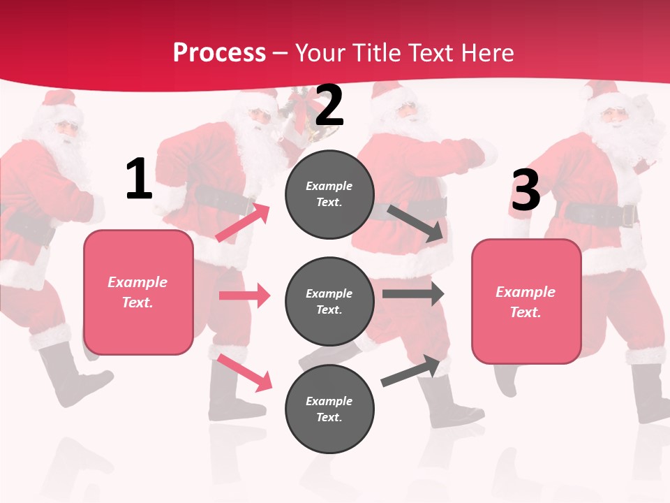 Isolate Santa Clock PowerPoint Template