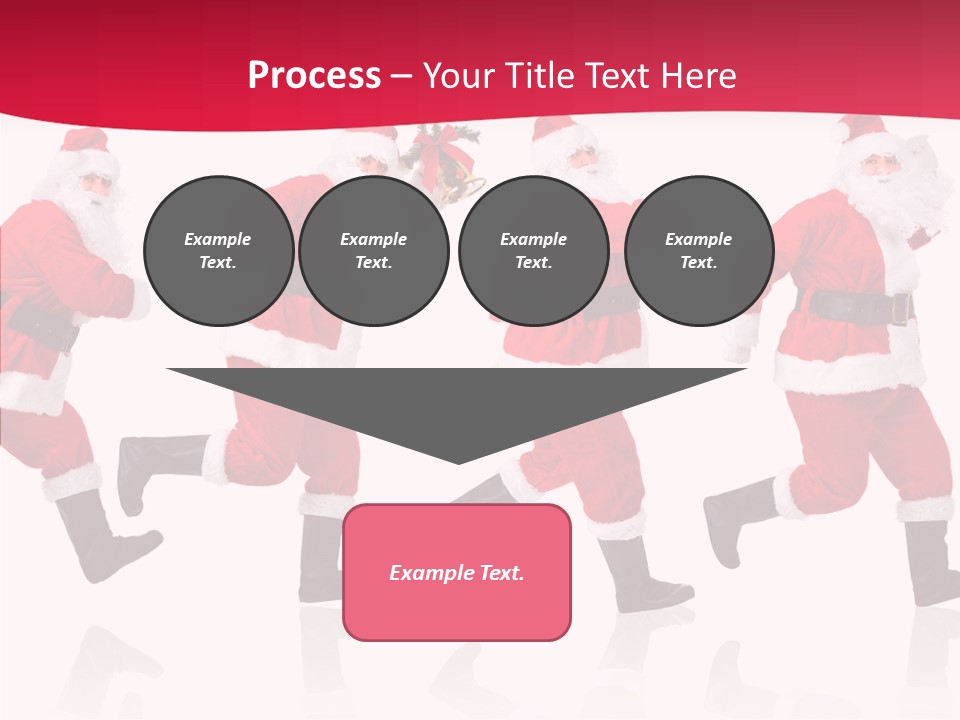 Isolate Santa Clock PowerPoint Template
