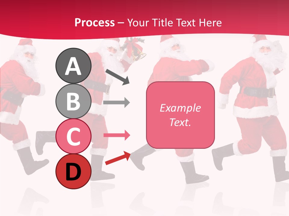 Isolate Santa Clock PowerPoint Template