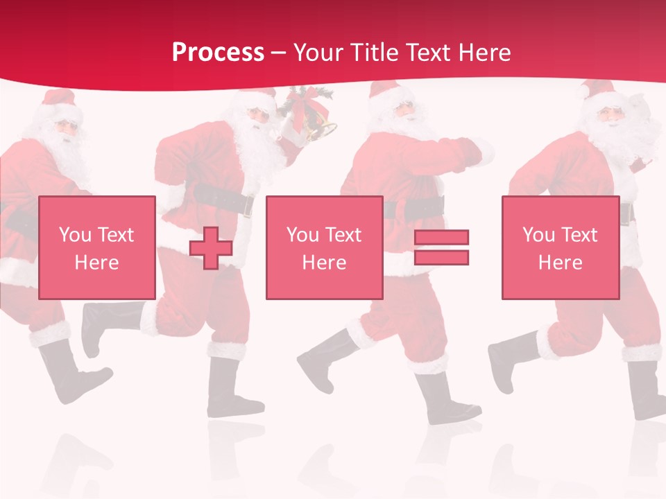 Isolate Santa Clock PowerPoint Template