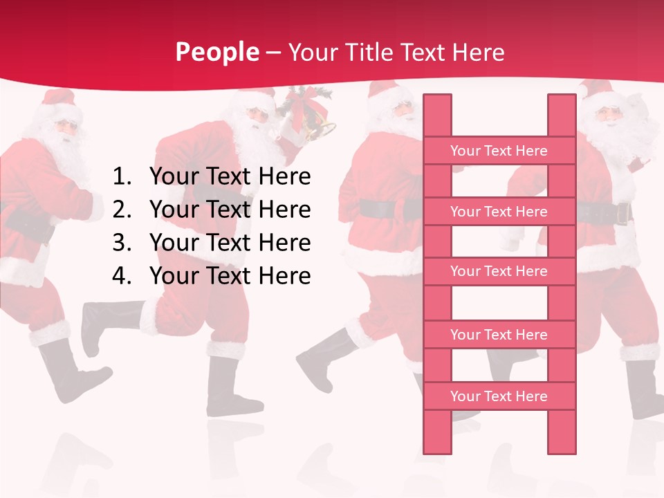 Isolate Santa Clock PowerPoint Template