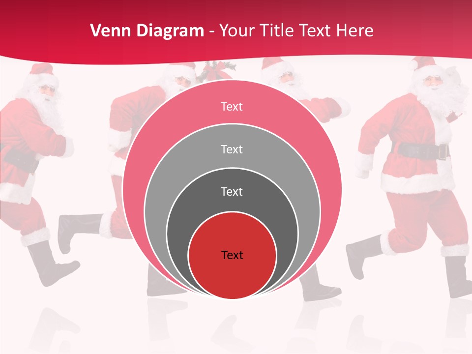 Isolate Santa Clock PowerPoint Template