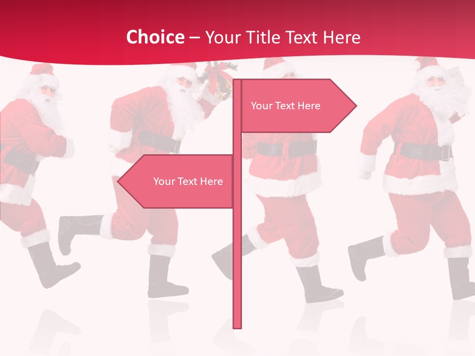 Isolate Santa Clock PowerPoint Template