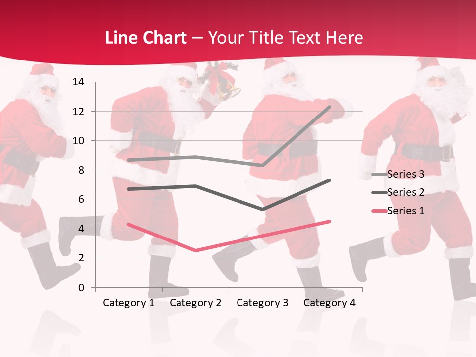 Isolate Santa Clock PowerPoint Template