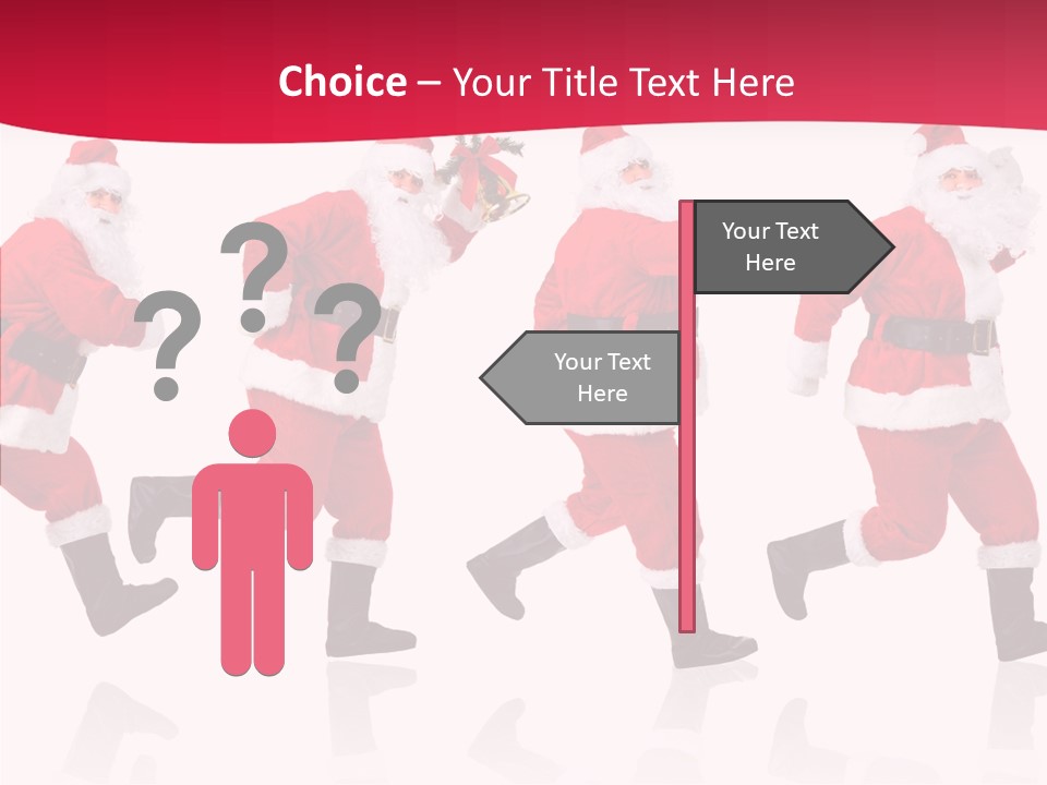 Isolate Santa Clock PowerPoint Template