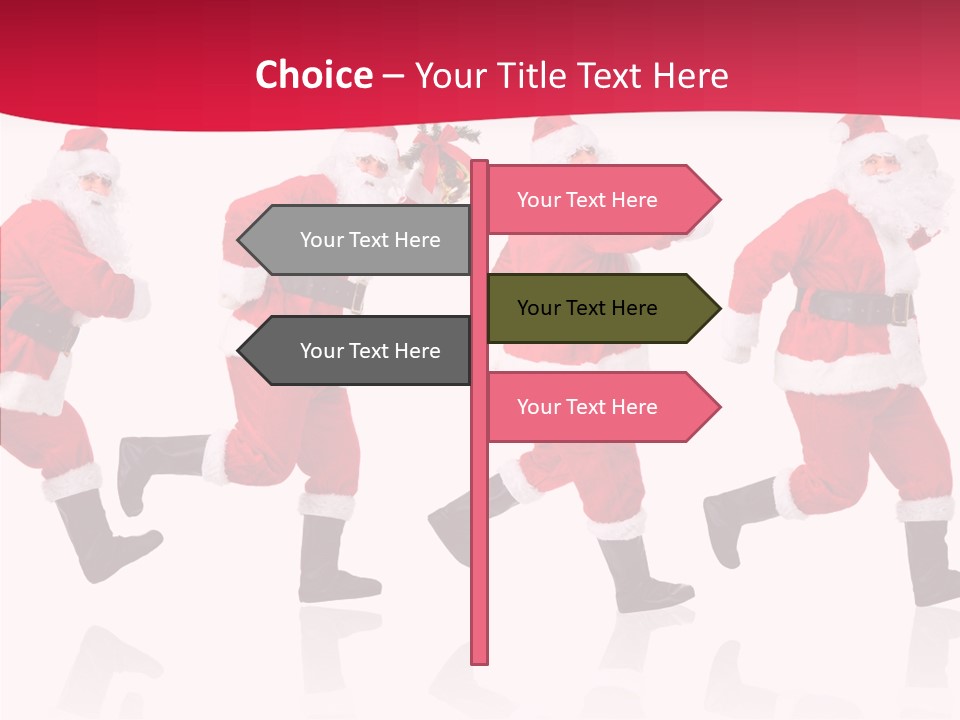 Isolate Santa Clock PowerPoint Template