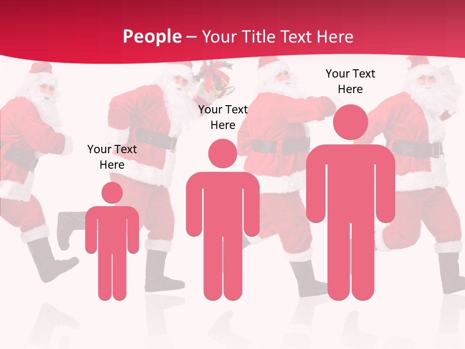 Isolate Santa Clock PowerPoint Template