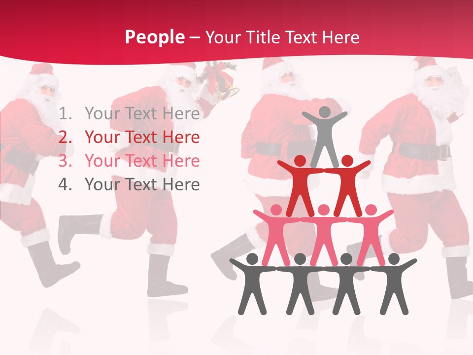 Isolate Santa Clock PowerPoint Template