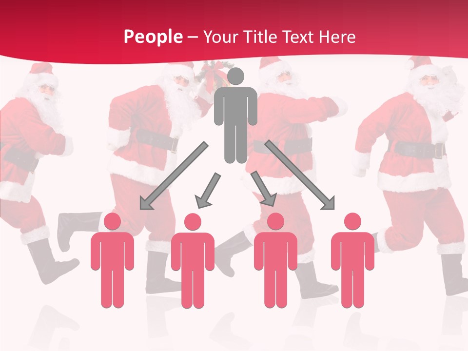 Isolate Santa Clock PowerPoint Template