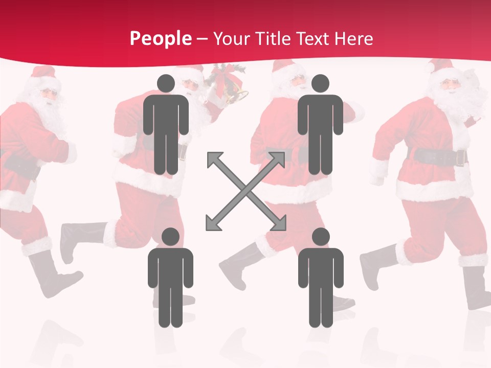 Isolate Santa Clock PowerPoint Template