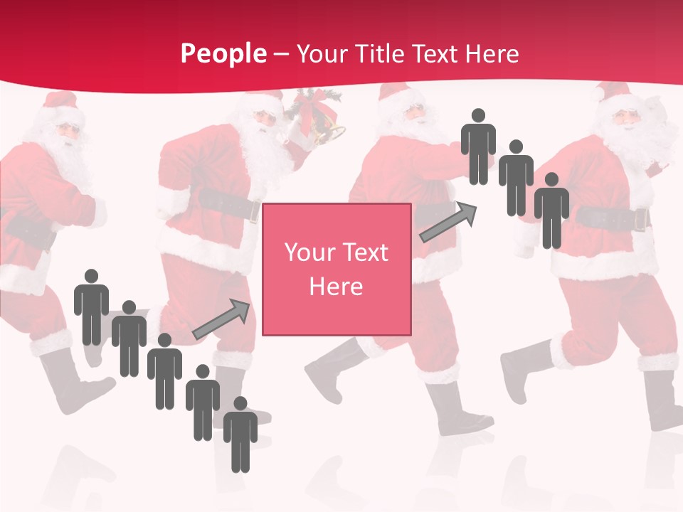 Isolate Santa Clock PowerPoint Template