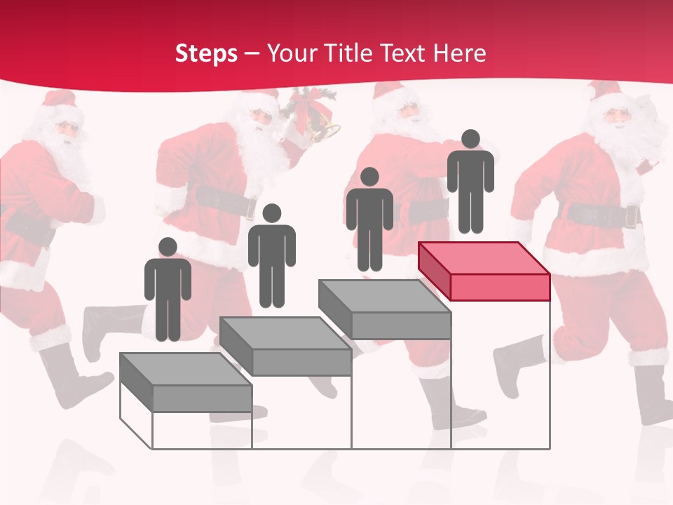 Isolate Santa Clock PowerPoint Template