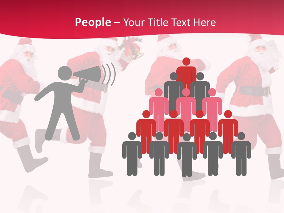 Isolate Santa Clock PowerPoint Template