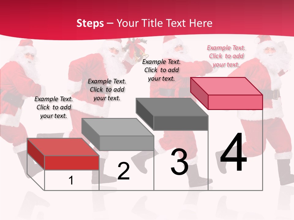 Isolate Santa Clock PowerPoint Template