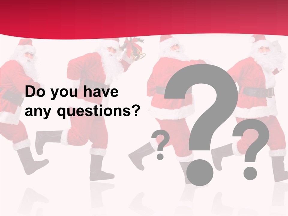 Isolate Santa Clock PowerPoint Template