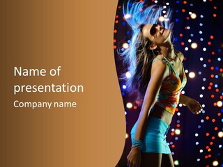 Dress Girl White PowerPoint Template