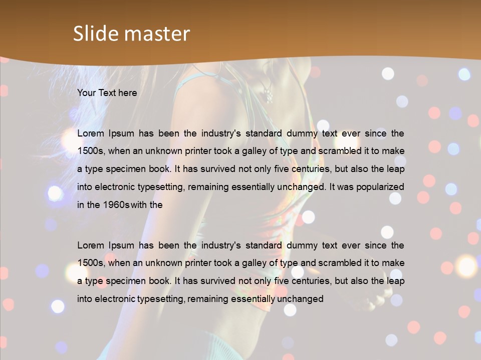 Dress Girl White PowerPoint Template