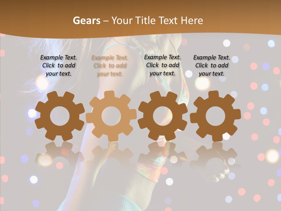 Dress Girl White PowerPoint Template