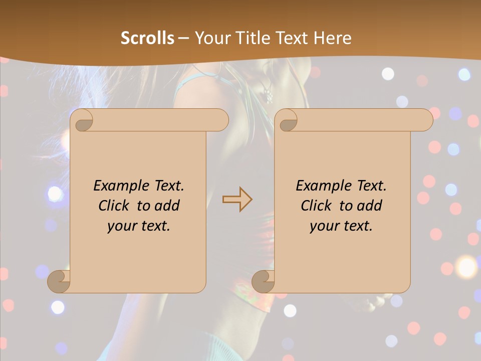 Dress Girl White PowerPoint Template