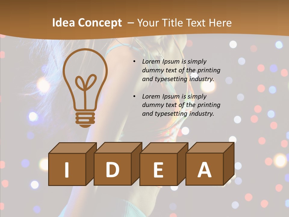 Dress Girl White PowerPoint Template