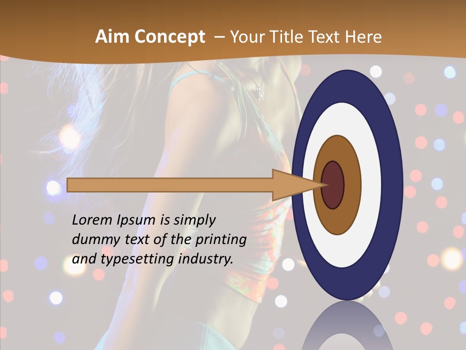 Dress Girl White PowerPoint Template