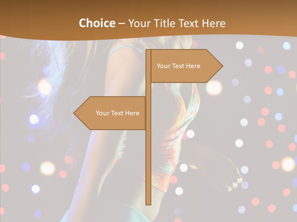 Dress Girl White PowerPoint Template