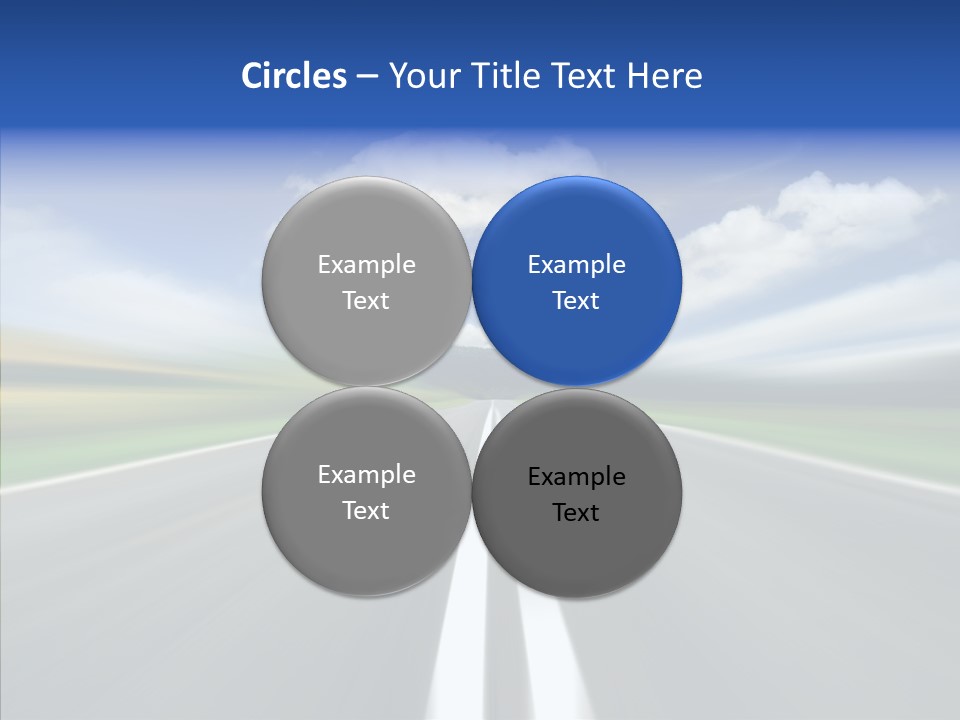 A Blurry Picture Of A Road With A Sky Background PowerPoint Template