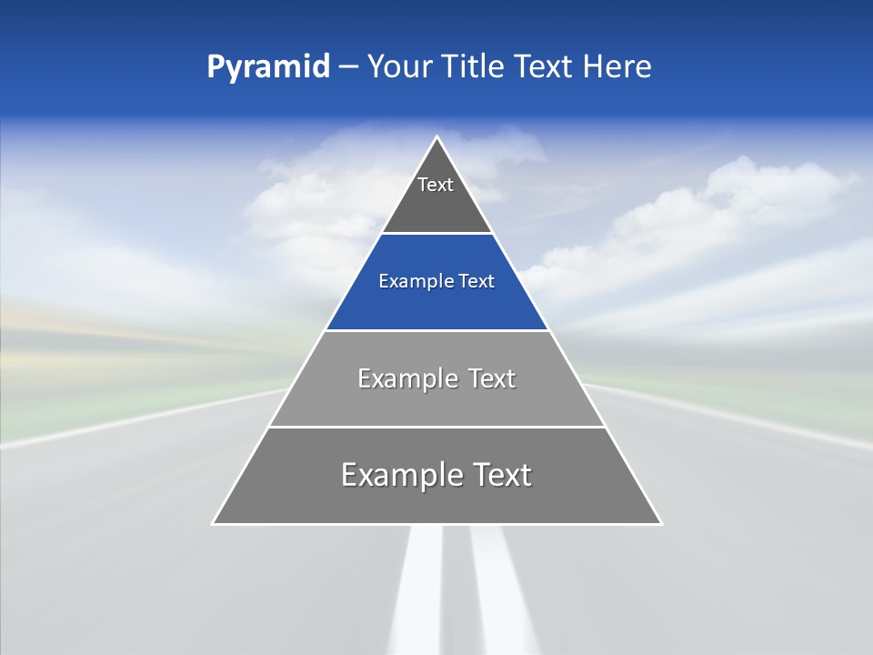 A Blurry Picture Of A Road With A Sky Background PowerPoint Template
