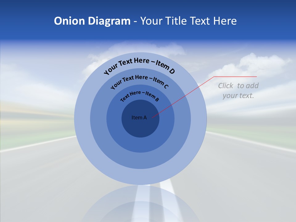 A Blurry Picture Of A Road With A Sky Background PowerPoint Template