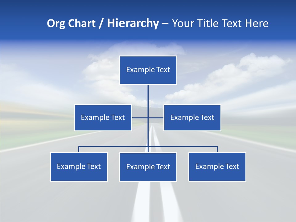 A Blurry Picture Of A Road With A Sky Background PowerPoint Template