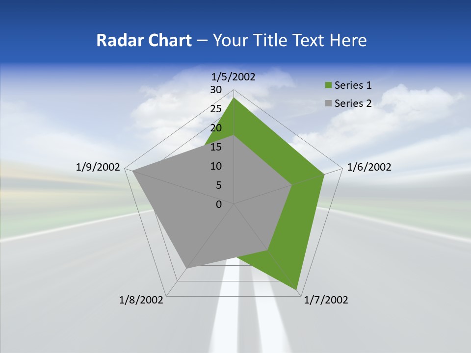 A Blurry Picture Of A Road With A Sky Background PowerPoint Template