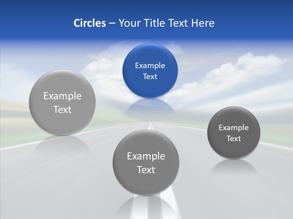 A Blurry Picture Of A Road With A Sky Background PowerPoint Template