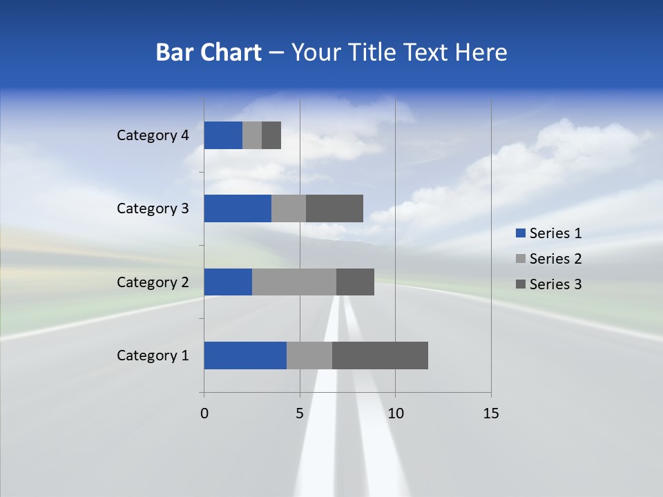 A Blurry Picture Of A Road With A Sky Background PowerPoint Template