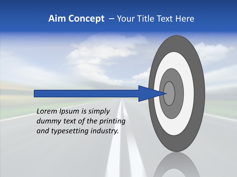 A Blurry Picture Of A Road With A Sky Background PowerPoint Template