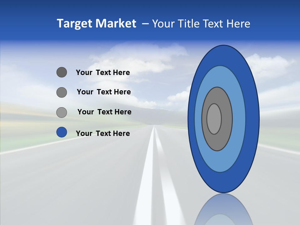 A Blurry Picture Of A Road With A Sky Background PowerPoint Template