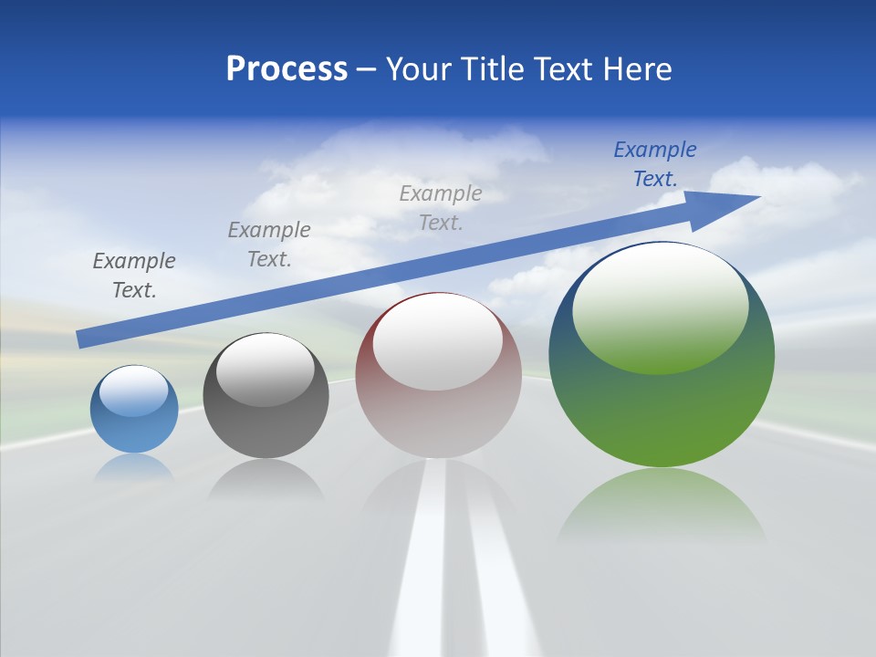 A Blurry Picture Of A Road With A Sky Background PowerPoint Template