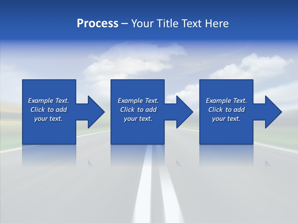 A Blurry Picture Of A Road With A Sky Background PowerPoint Template