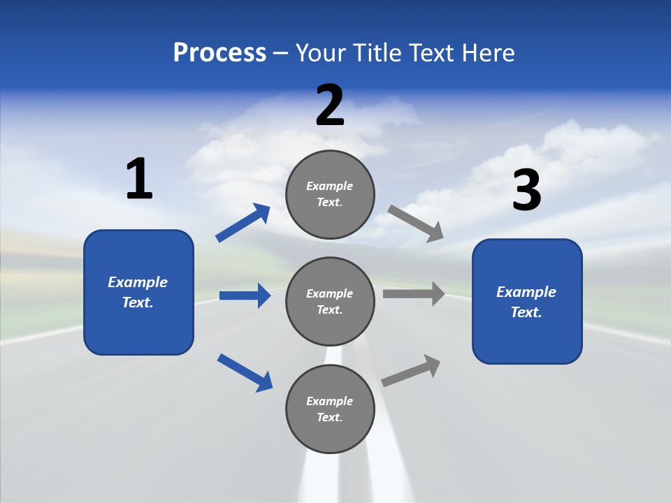A Blurry Picture Of A Road With A Sky Background PowerPoint Template
