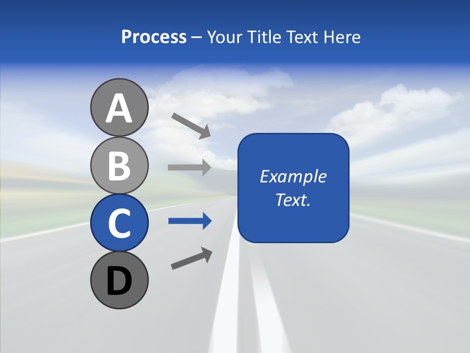 A Blurry Picture Of A Road With A Sky Background PowerPoint Template