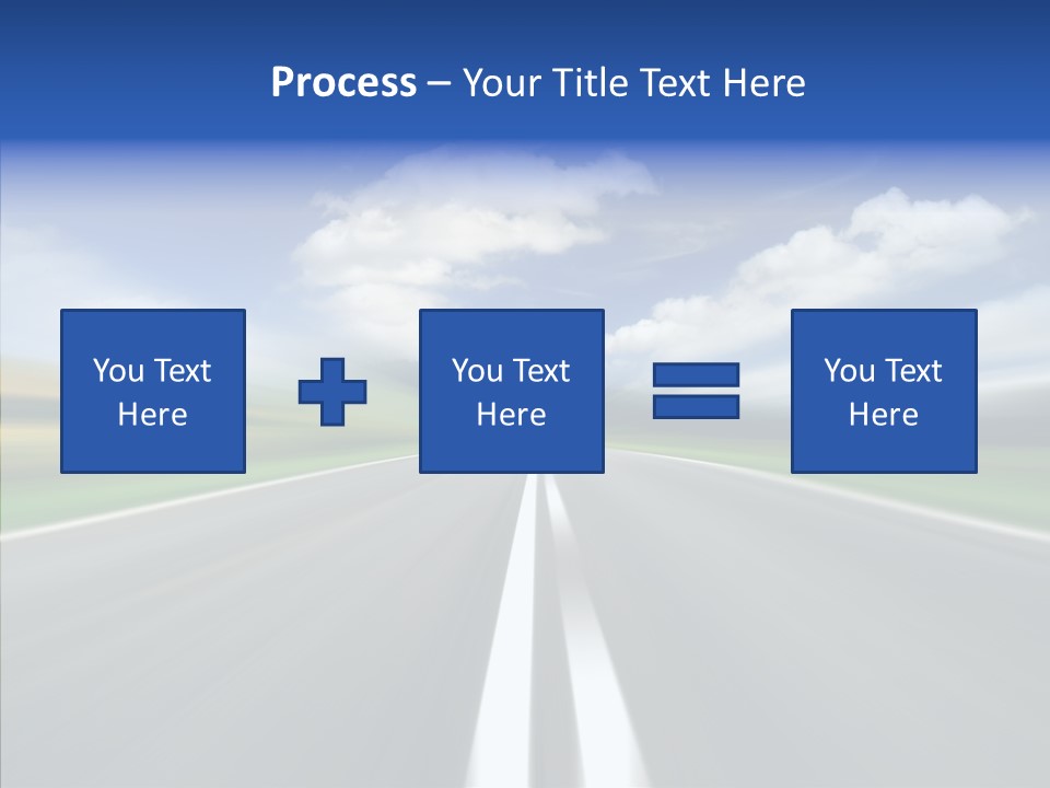 A Blurry Picture Of A Road With A Sky Background PowerPoint Template