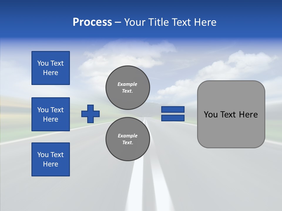 A Blurry Picture Of A Road With A Sky Background PowerPoint Template