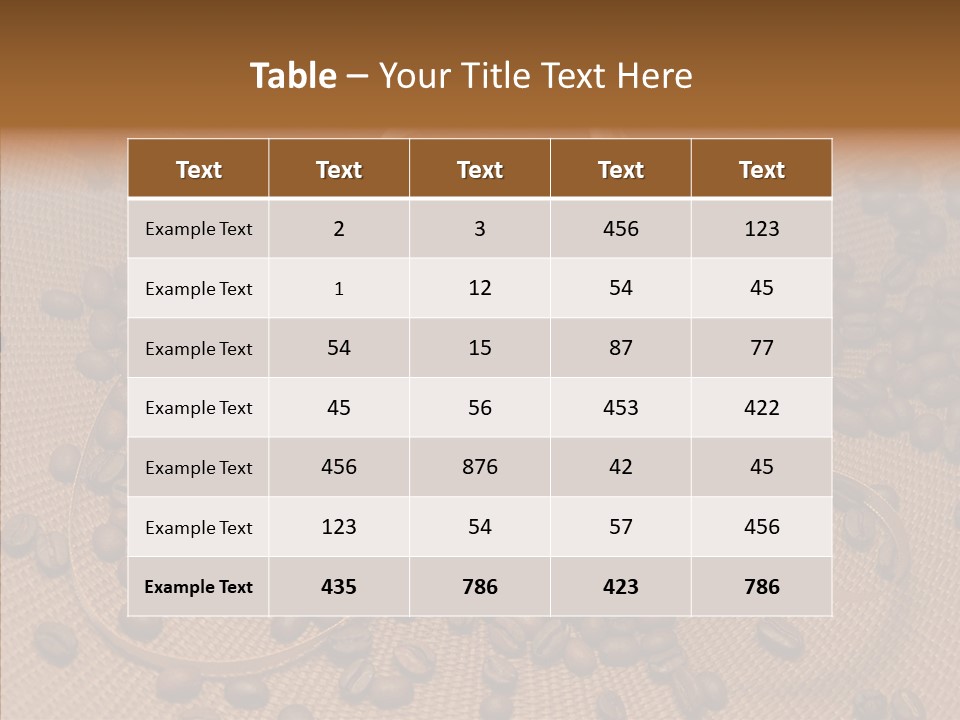 Roasted Glass Bean PowerPoint Template