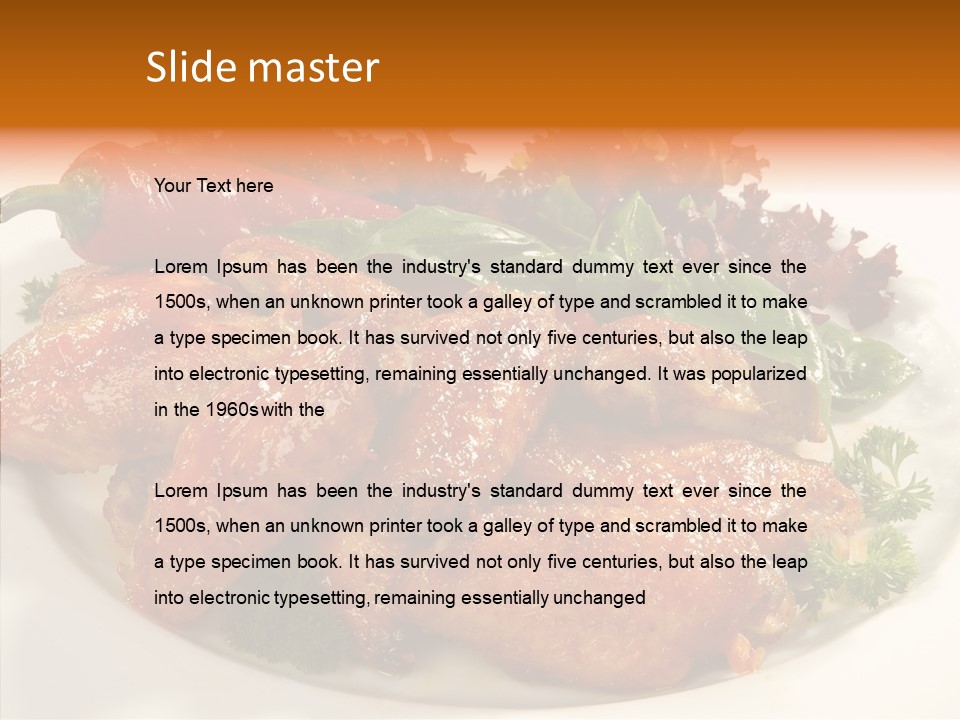 Restaurant Fowl Background PowerPoint Template