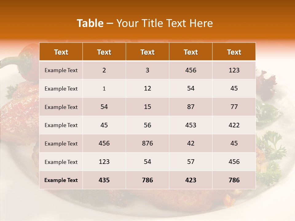 Restaurant Fowl Background PowerPoint Template