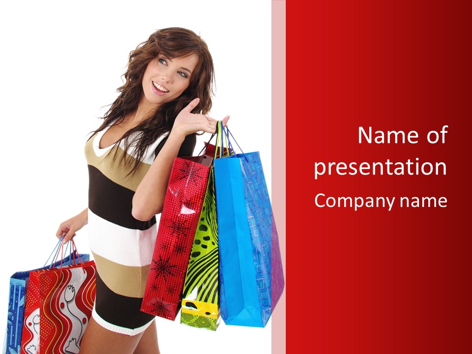 Person White Pretty PowerPoint Template