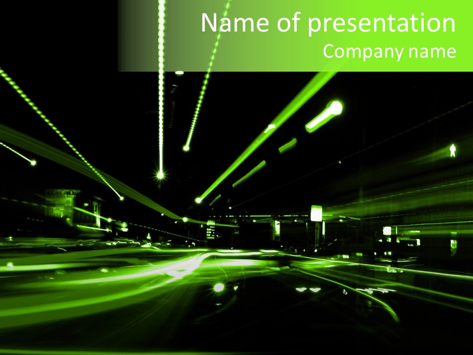 Wallpaper Night Technology PowerPoint Template