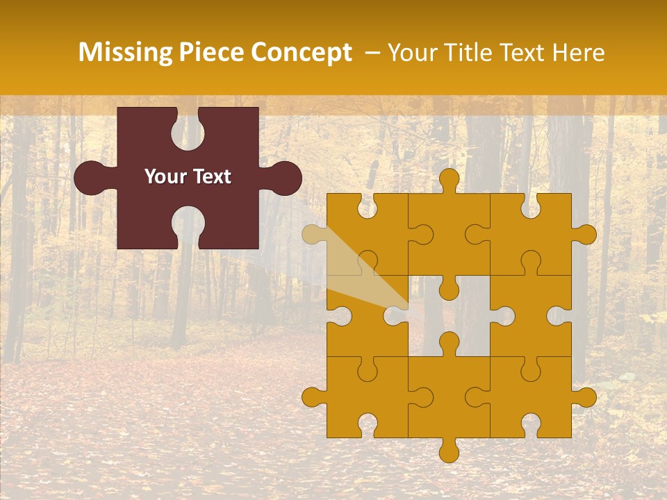 Walkway Trails Yellow PowerPoint Template