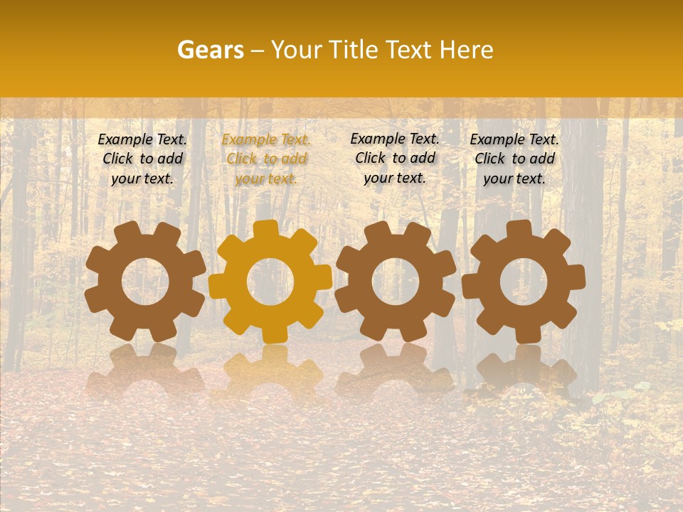 Walkway Trails Yellow PowerPoint Template