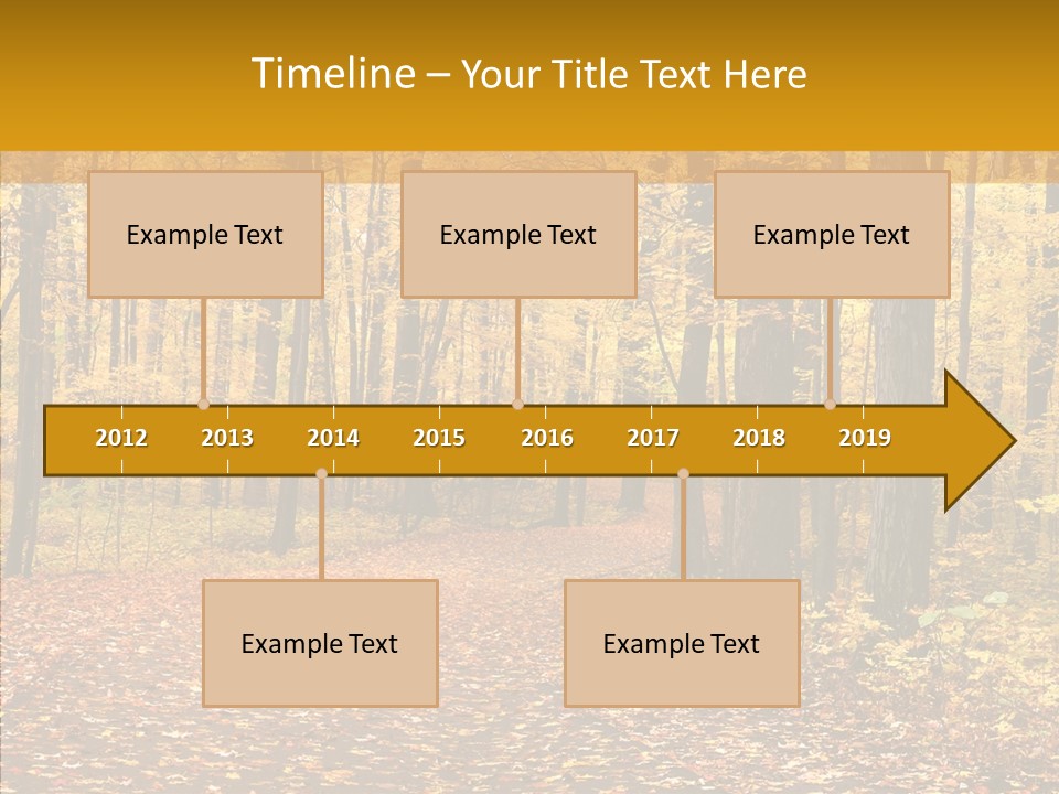 Walkway Trails Yellow PowerPoint Template
